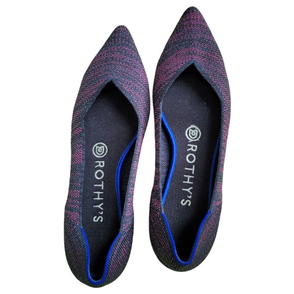 Rothy's Heather Magenta & Blue Halo 6.5 - Picture 2 of 11